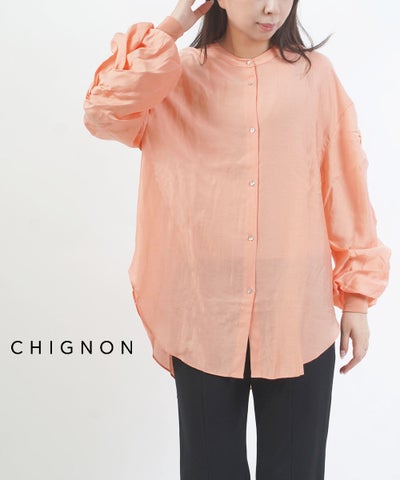 CHIGNON(シニヨン) シャーリングスリーブシャツ