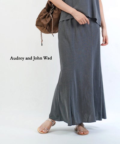 audrey and john wad(オードリーアンドジョンワッド) ピグメント加工天竺スカート