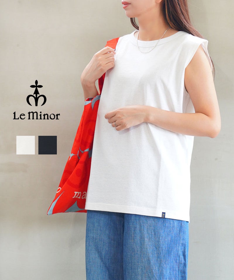 Le minor(ルミノア) ノースリーブカットソー AILES WHITE(WHT)