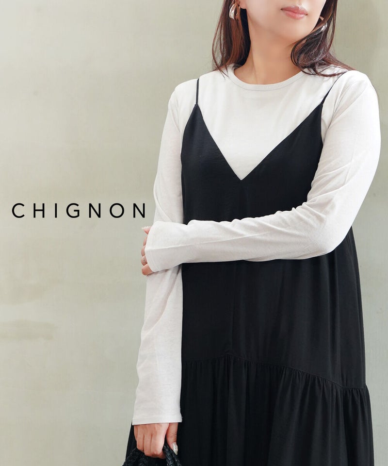 CHIGNON(シニヨン) シアーロングスリーブプルオーバー ライトグレー(LGRY)