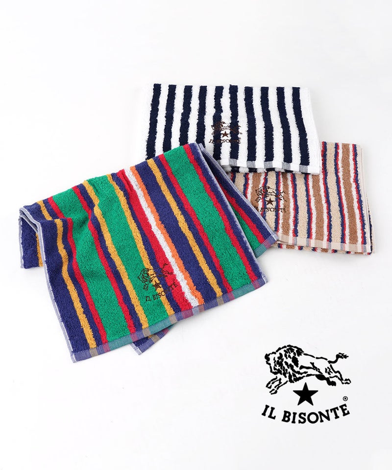 IL BISONTE(イルビゾンテ) ストライプフェイスタオル マルチストライプ(17)