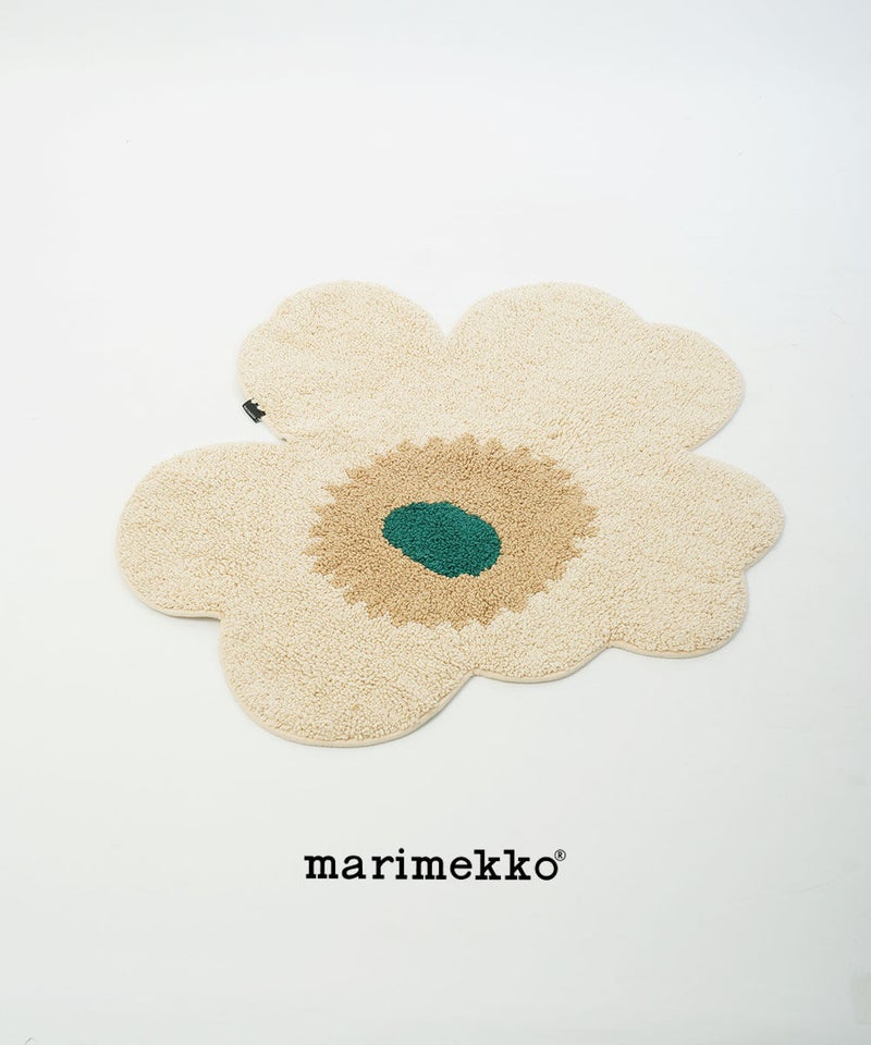 marimekko(マリメッコ) UNIKKO BATH MAT 73×74CM サンド×エメラルド(81)