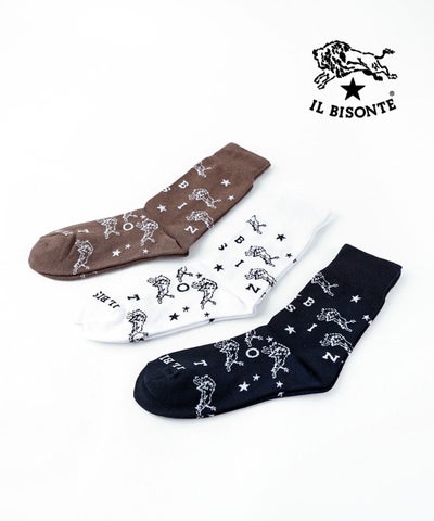 IL BISONTE(イルビゾンテ) バッファローロゴソックス