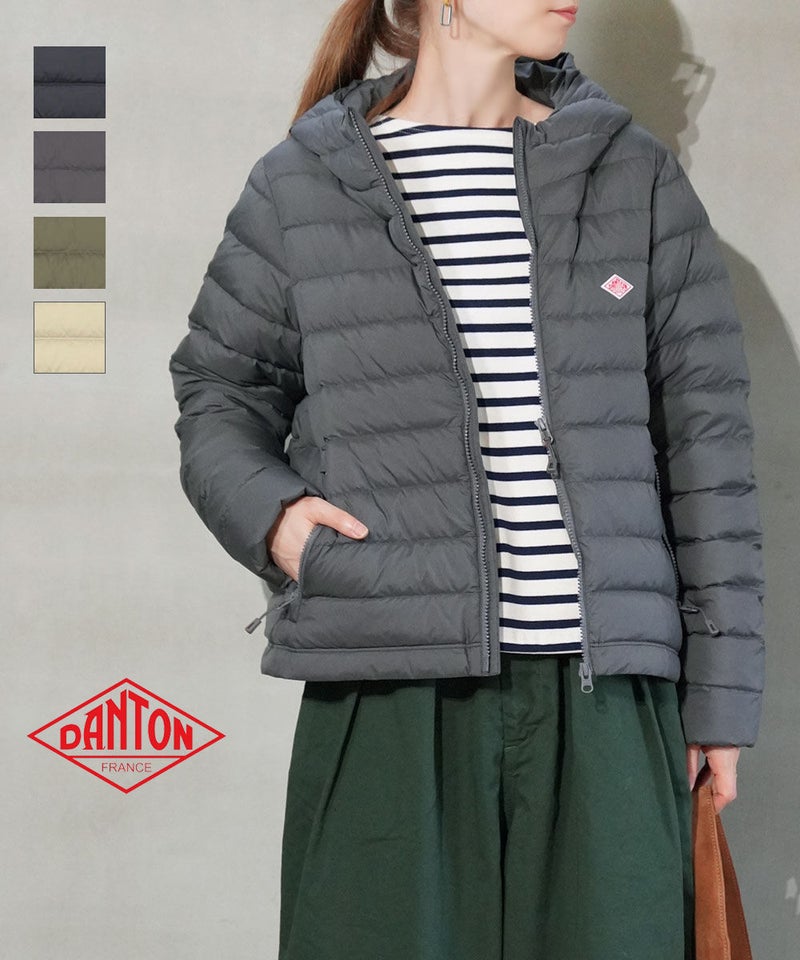 DANTON(ダントン) ミドルダウンフードジャケット BLACK(BLK)