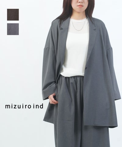 mizuiro ind(ミズイロインド) ワイドテーラードシャツジャケット