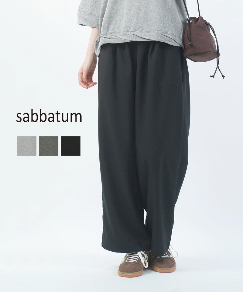 sabbatum(サバタム) タックイージーパンツ グレー(GRY)