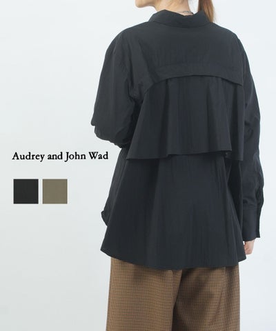 audrey and john wad(オードリーアンドジョンワッド) バックフレアブラウス