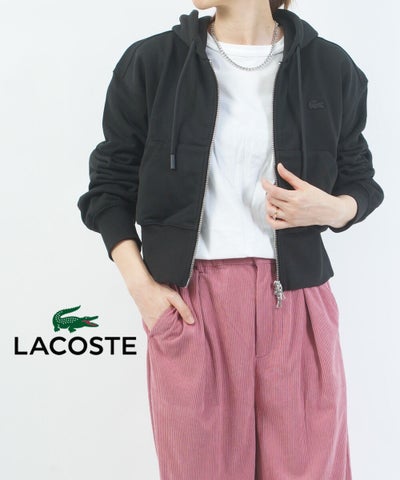 LACOSTE(ラコステ) 裏パイルクロップドジップフーディー