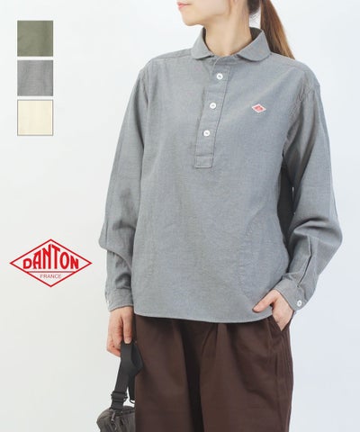 DANTON(ダントン) ラウンドカラー プルオーバーシャツ