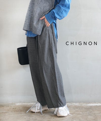 CHIGNON(シニヨン) フロウベルトチェックパンツ