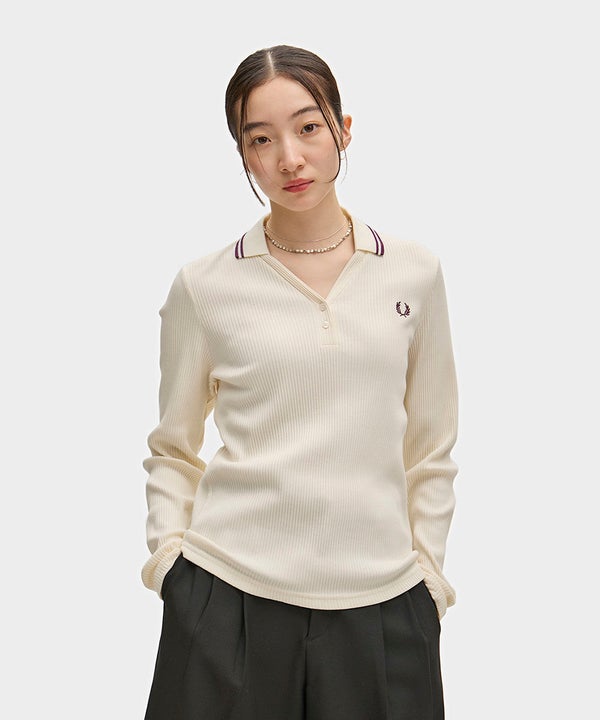 FRED PERRY(フレッドペリー) Twin Tipped Ribbed Polo Shirt（2枚目）