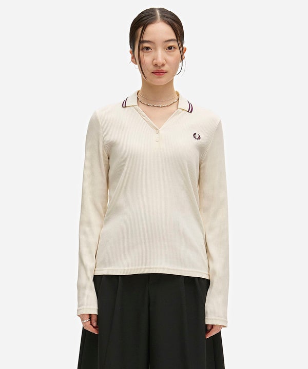 FRED PERRY(フレッドペリー) Twin Tipped Ribbed Polo Shirt（8枚目）