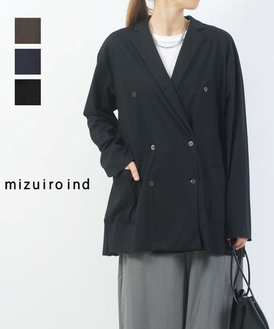 mizuiro ind(ミズイロインド) カットダブルブレステッドカーディガン