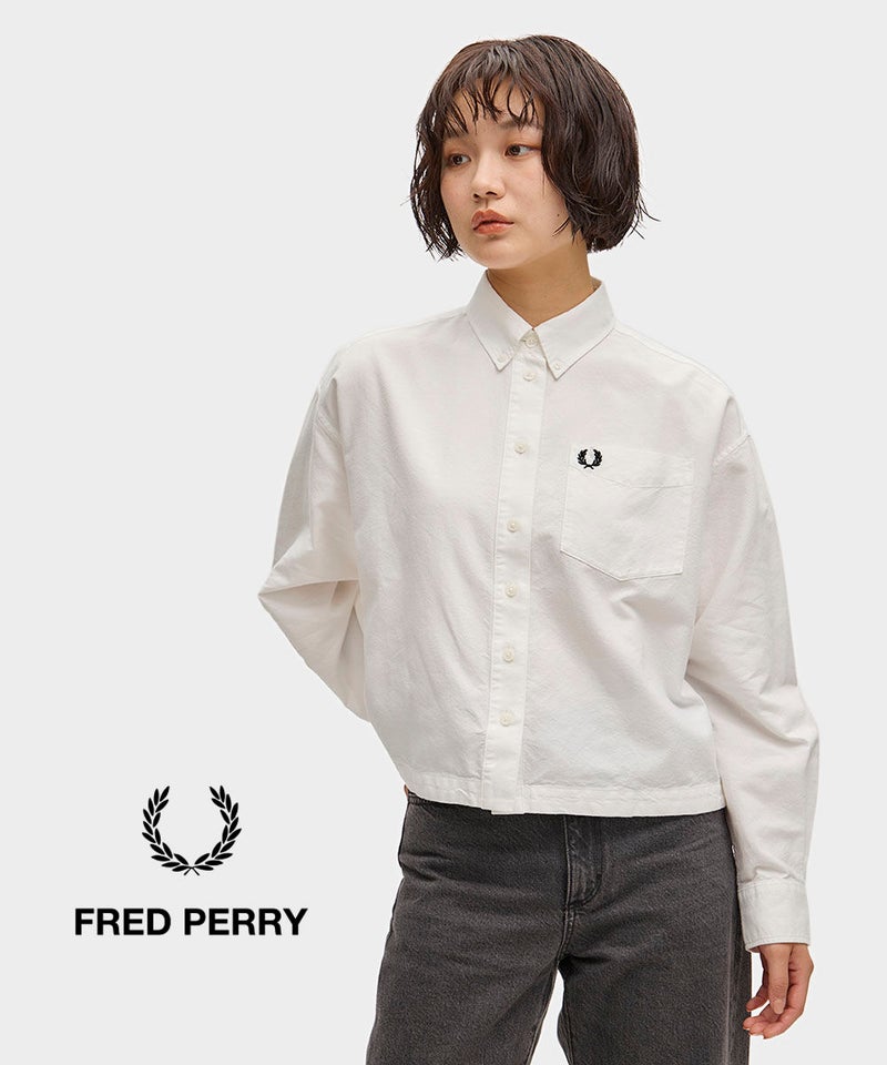 FRED PERRY(フレッドペリー) Embroidered Placket Shirt SNOW WHITE(129)