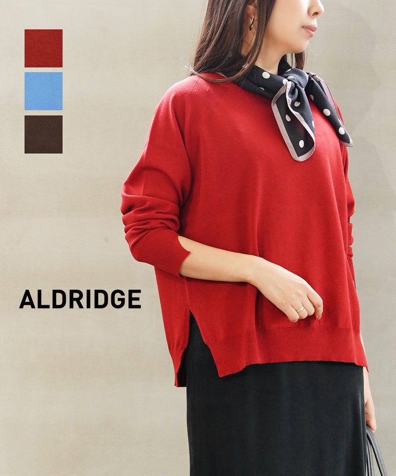 ALDRIDGE(アルドリッジ) クルーネックニット レッド(30)