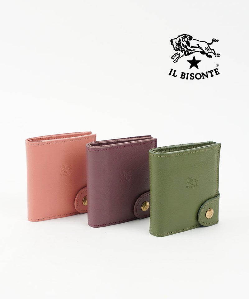 IL BISONTE(イルビゾンテ) 二つ折り財布 カーキグリーン(47)