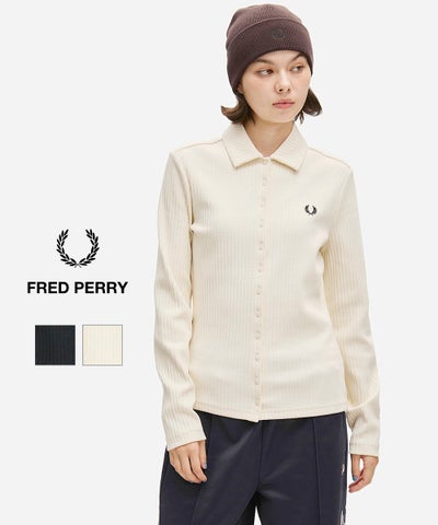 FRED PERRY(フレッドペリー) Wide Rib Button-Through Polo Shirt