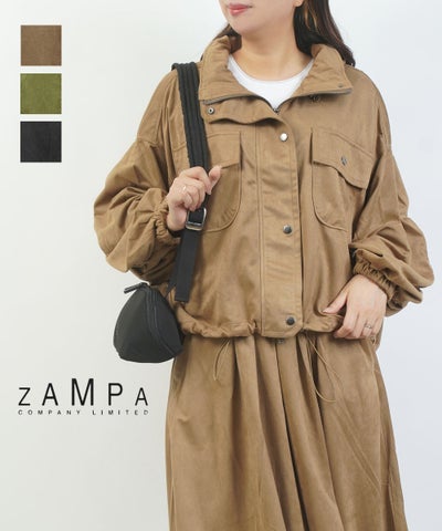 Organic Z of ZAMPA(オーガニックZオブザンパ) フェイクスエードドロストボリュームスリーブブルゾン