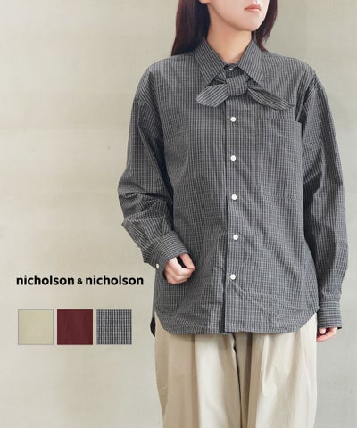 nicholson&nicholson(ニコルソン&ニコルソン) ウォッシュドコットンシャツ
