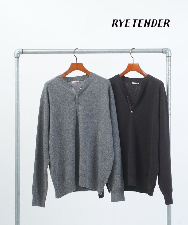 RYE TENDER(ライテンダー) DARBY HENRY SWEATER ダークグレー(DGRY)