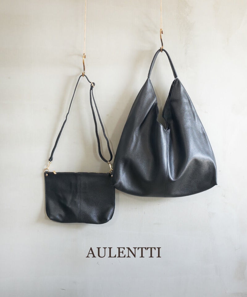 AULENTTI(オウレンティ) ポーチ付きトートバッグ NERO(D28)
