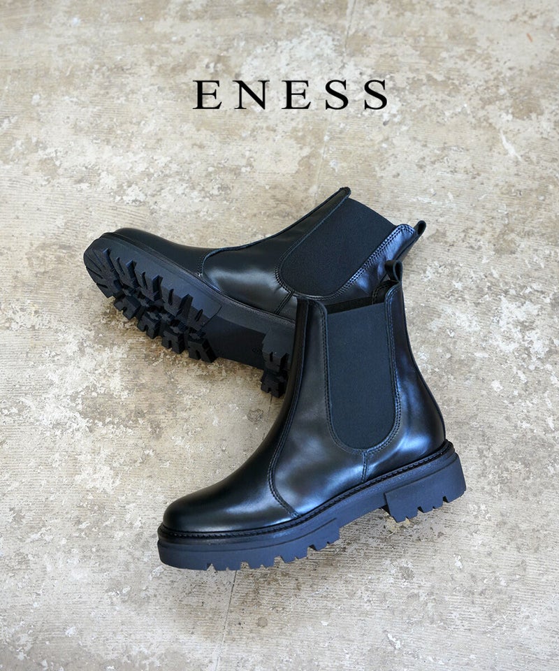 eness(エネス) サイドゴア チェルシーブーツ NERO(NER)