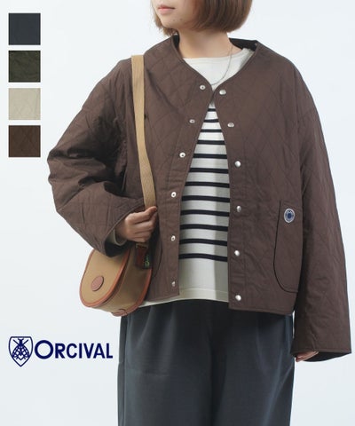 ORCIVAL(オーチバル・オーシバル) コットンタイプライター ノーカラーパイピングジャケット
