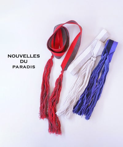 NOUVELLES DU PARADIS(ヌーベル ドゥ パラディ) ムーコットンフリンジニットタイベルト