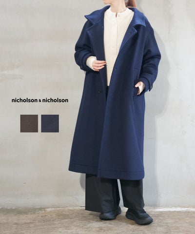 nicholson&nicholson(ニコルソン&ニコルソン) THEO スタンドカラーウールコート