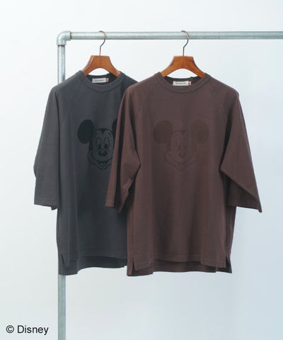 GOOD ROCK SPEED(グッドロックスピード) / Disney / Flocked Raglan 3/4 Sleeve T-Shirt