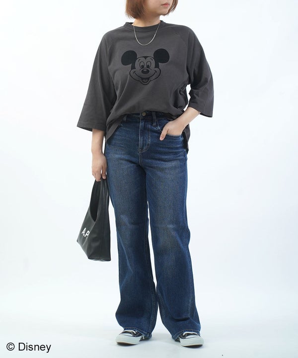 GOOD ROCK SPEED(グッドロックスピード) / Disney / Flocked Raglan 3/4 Sleeve T-Shirt（2枚目）