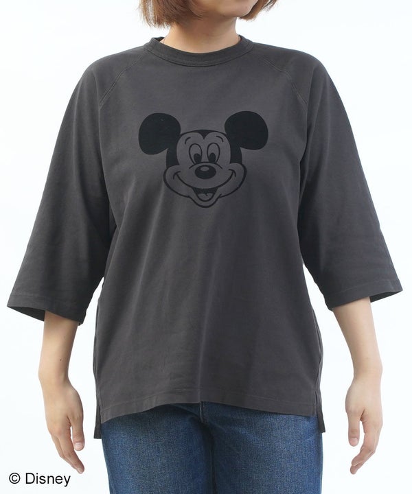 GOOD ROCK SPEED(グッドロックスピード) / Disney / Flocked Raglan 3/4 Sleeve T-Shirt
