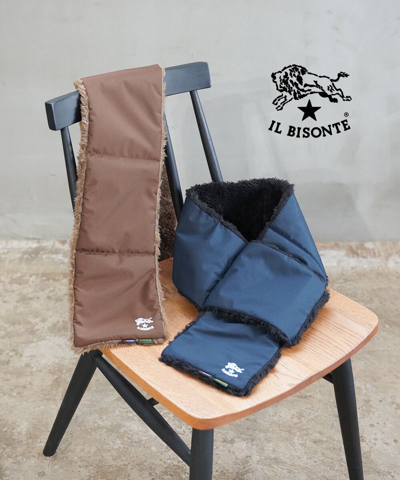 IL BISONTE(イルビゾンテ) 中綿マフラー ブルー(36)