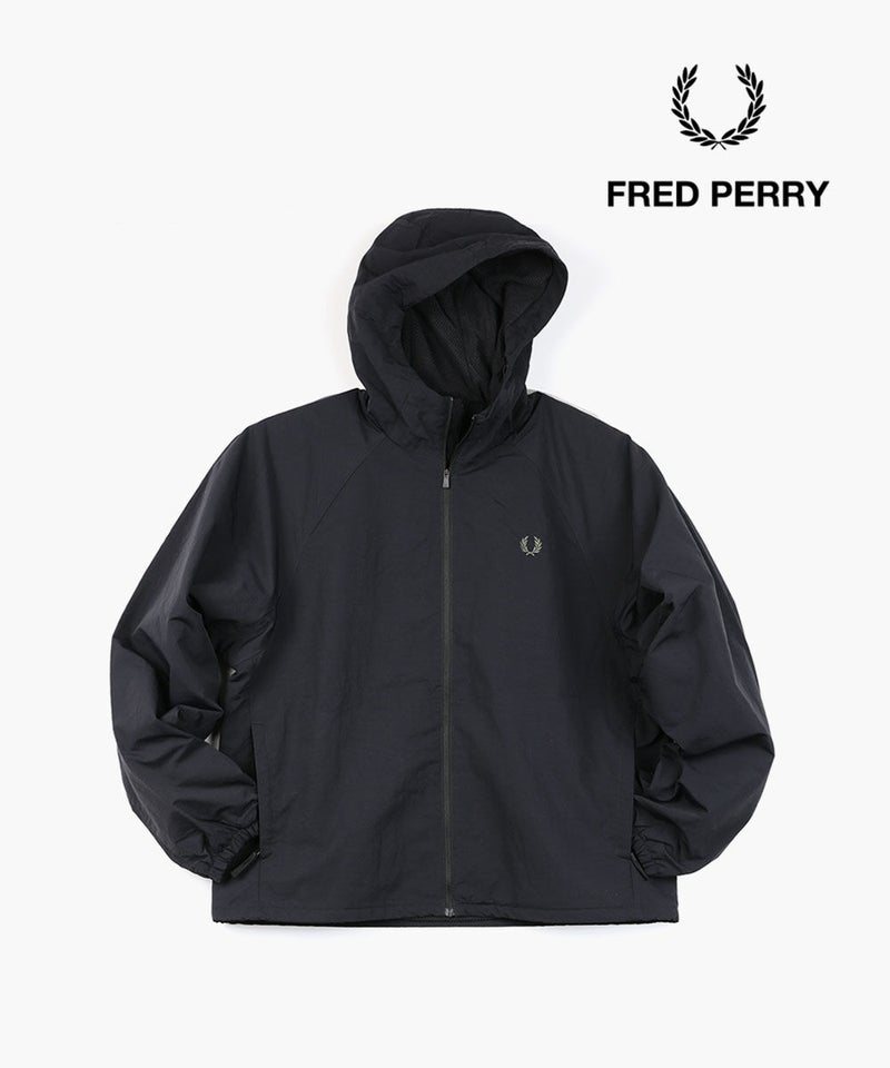 FRED PERRY(フレッドペリー) OVERSIZED HOODED SHELL JACKET BLACK(102)