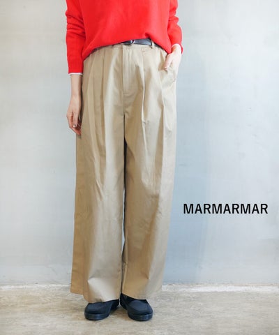 MARMARMAR(マーマーマー) タックワイドチノパンツ