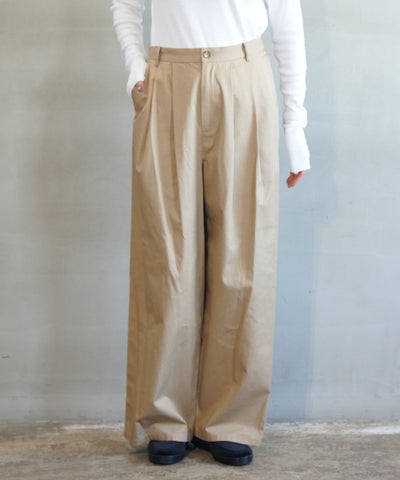 MARMARMAR(マーマーマー) タックワイドチノパンツ