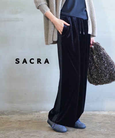 SACRA(サクラ) トリアセテートベロアパンツ