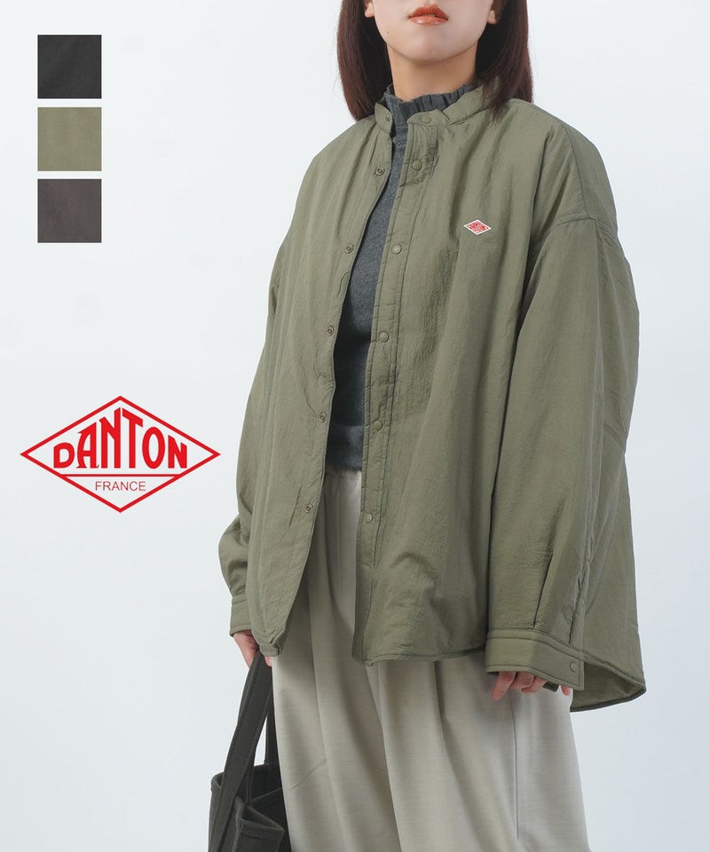 DANTON(ダントン) スタンドカラー インサレーションシャツジャケット BLACK(BLK)