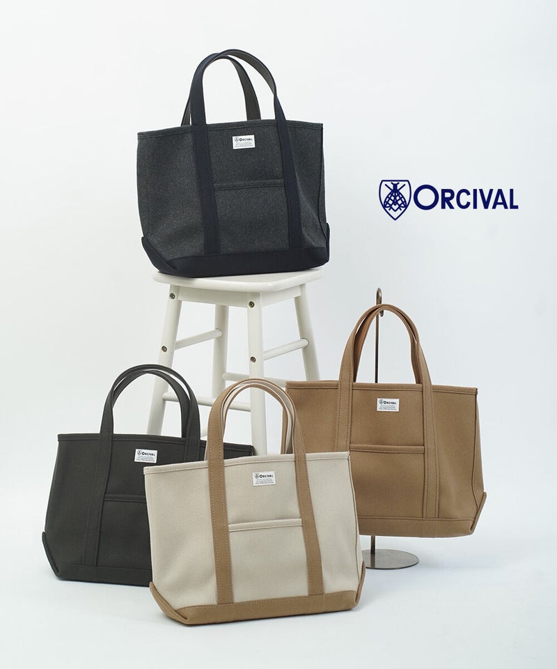 ORCIVAL(オーチバル・オーシバル) HEAVY MELTON TOTE BAG MEDIUM SLATE GREY(SGRY)