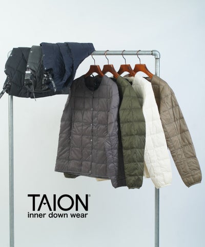 TAION(タイオン) ベーシック クルーネックボタン インナーダウンジャケット